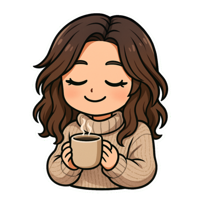 Cozy coffee sticker